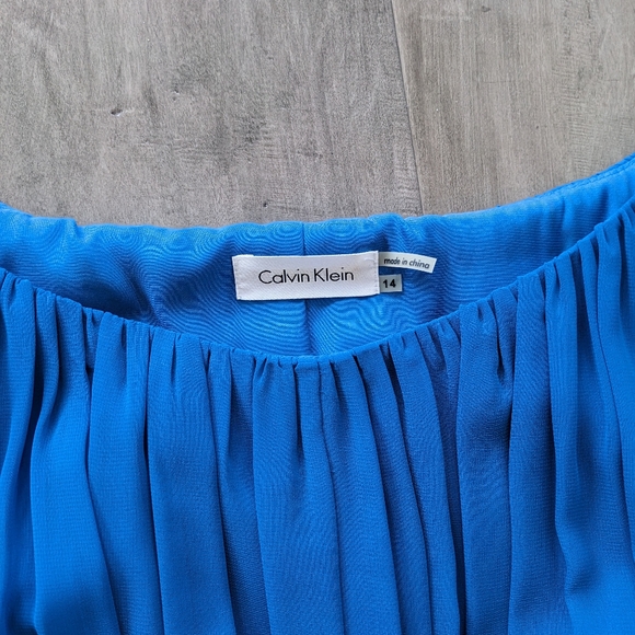 Calvin Klein Cobalt Blue Dress 14 - Picture 2 of 4